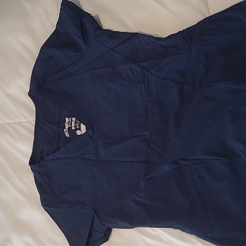 Grey's Anatomy size S navy blue scrub top